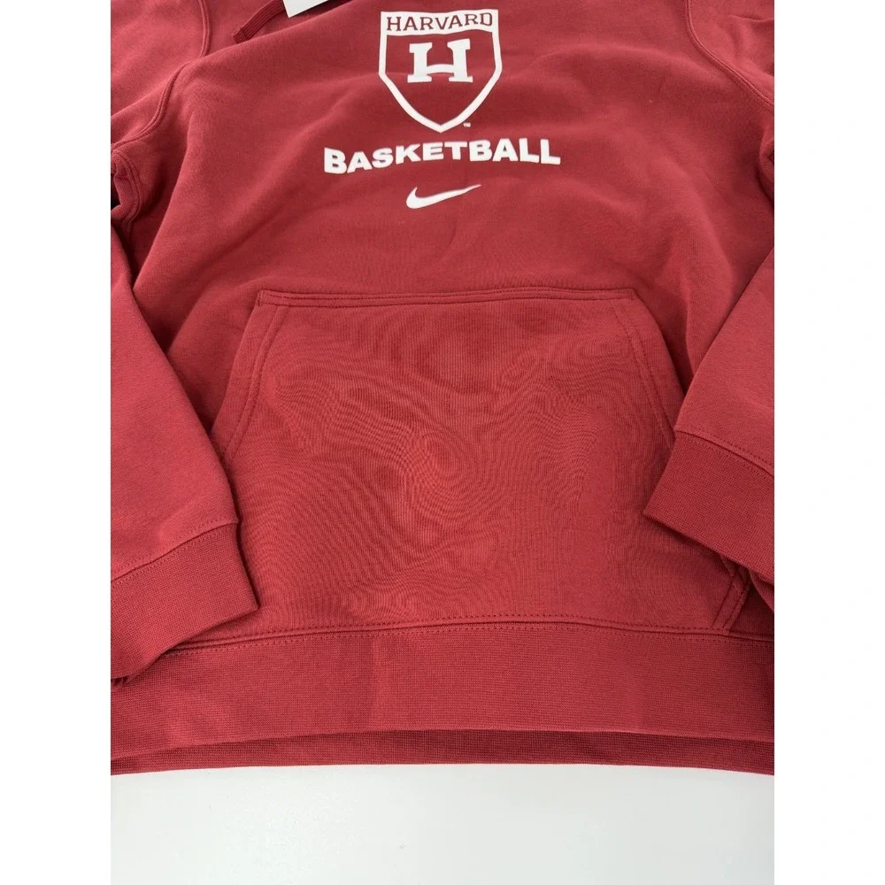 Nike Harvard Basketball‎ Mens Club Fleece Pullover Hoodie Crimson Size M New